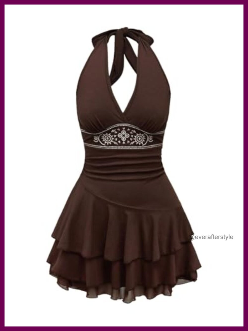 Plus Size Halter Neck Ruched Ruffle Backless Mini Dress Sleeveless A-Line